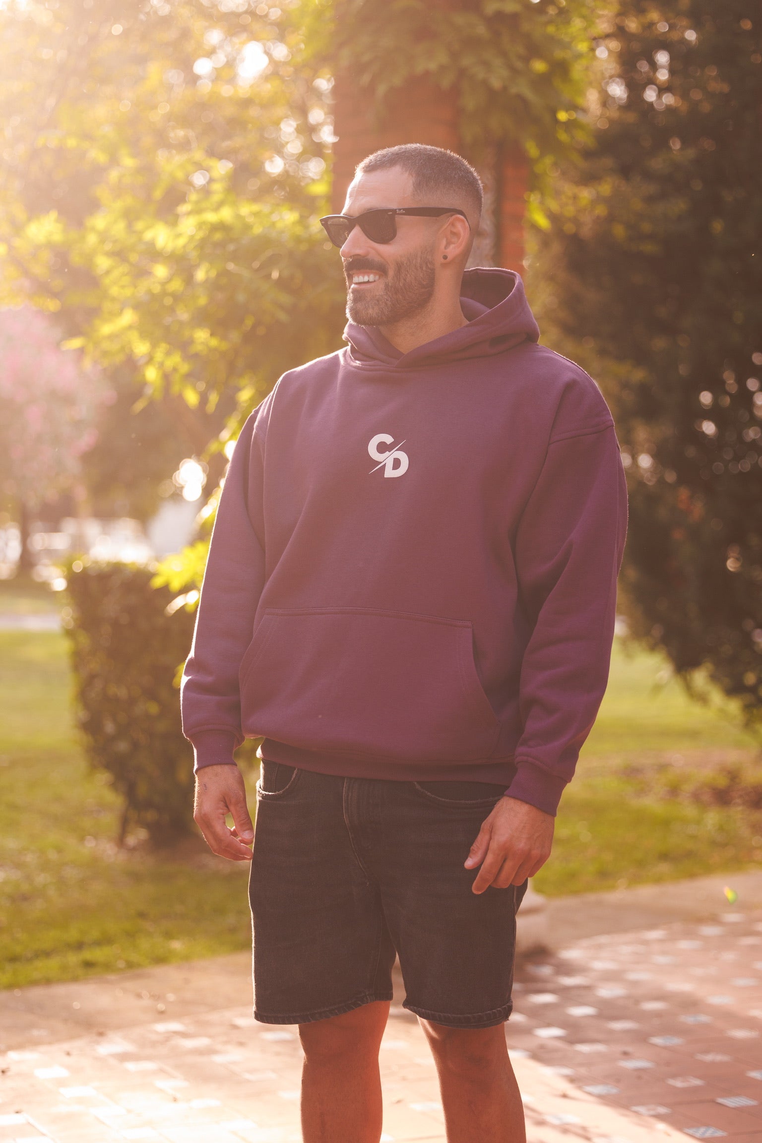 SUDADERA CD MORADA