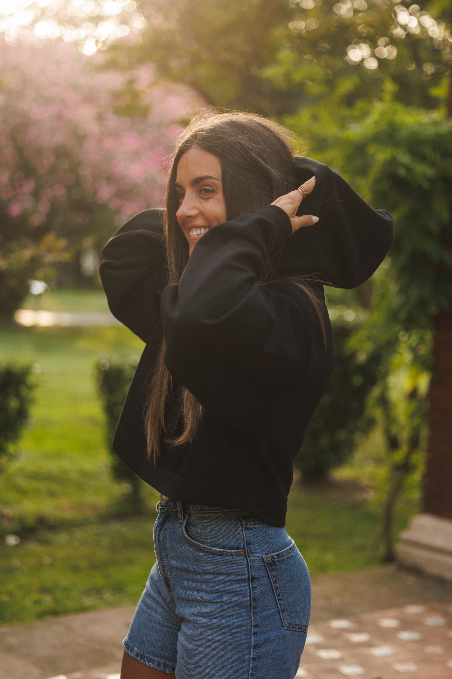 SUDADERA CROPTOP CD REFLECTANTE
