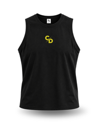 camiseta sin mangas black and yellow