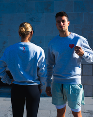 SUDADERA GRIS HEART