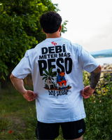 CAMISETA DEBI METER MAS PESO  OVER