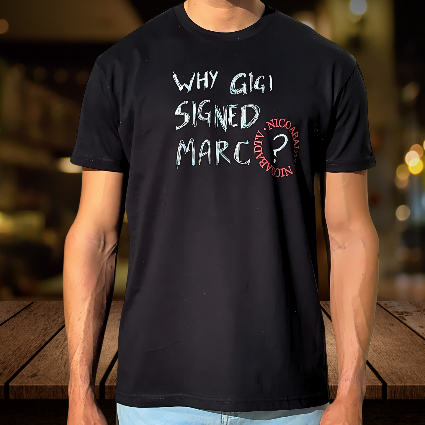 CAMISETA " WHY GIGI" NEGRO