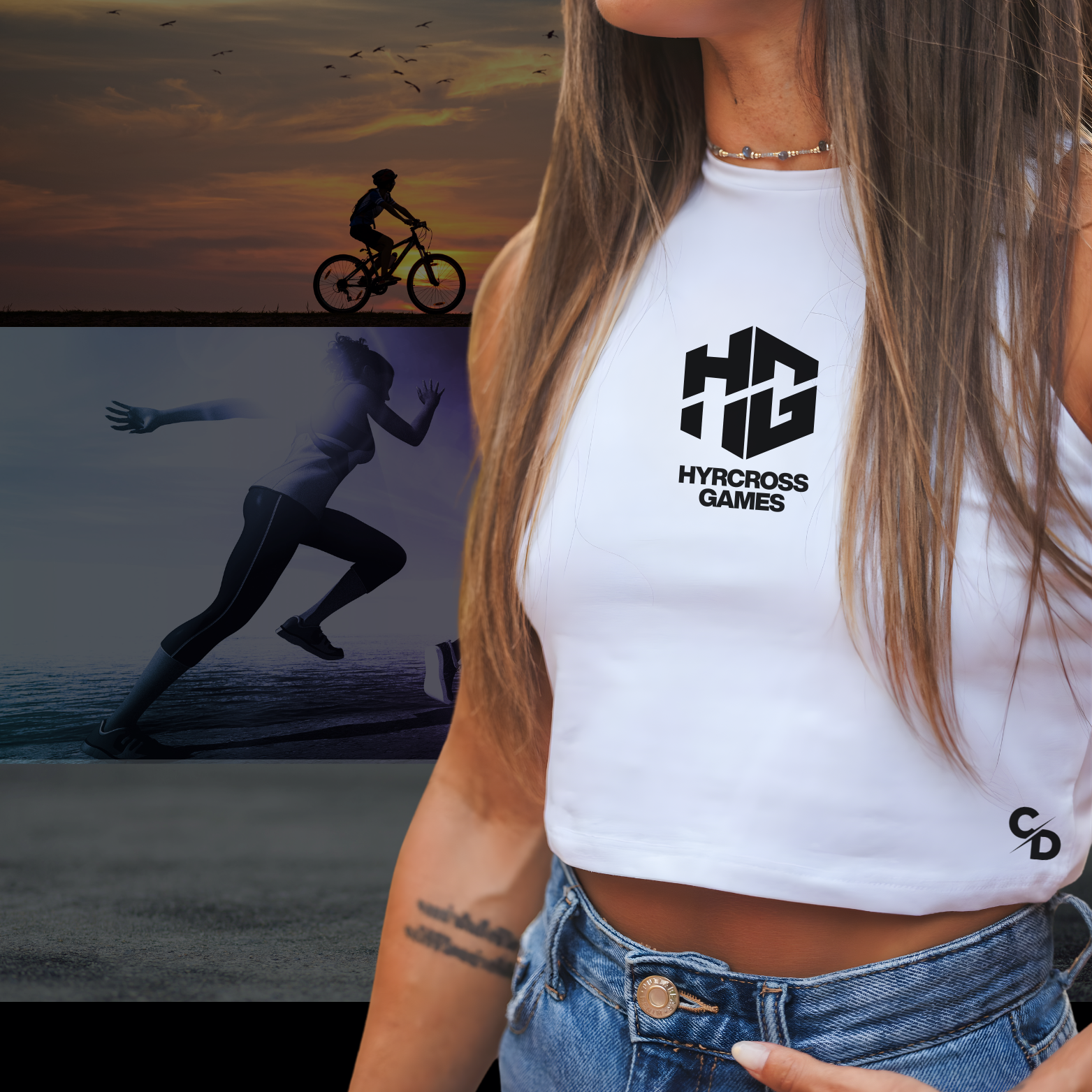 CROP TOP TIRANTES HYRCROSS BLANCO