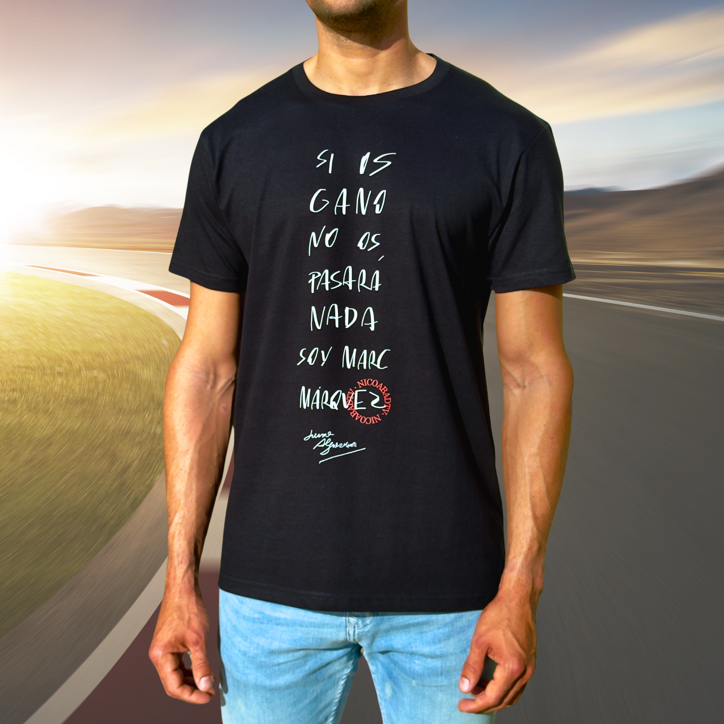 CAMISETA "SI OS GANO..."NEGRO