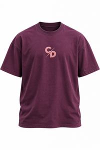 CAMISETA BASICA OVERSIZE CD ROSA PALO