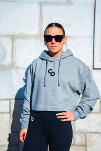 SUDADERA CROPTOP CD GRIS