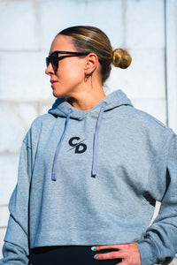 SUDADERA CROPTOP CD GRIS