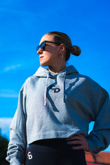 SUDADERA CROPTOP CD GRIS