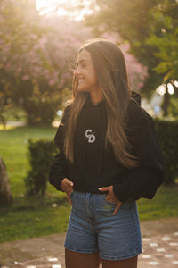 SUDADERA CROPTOP CD REFLECTANTE