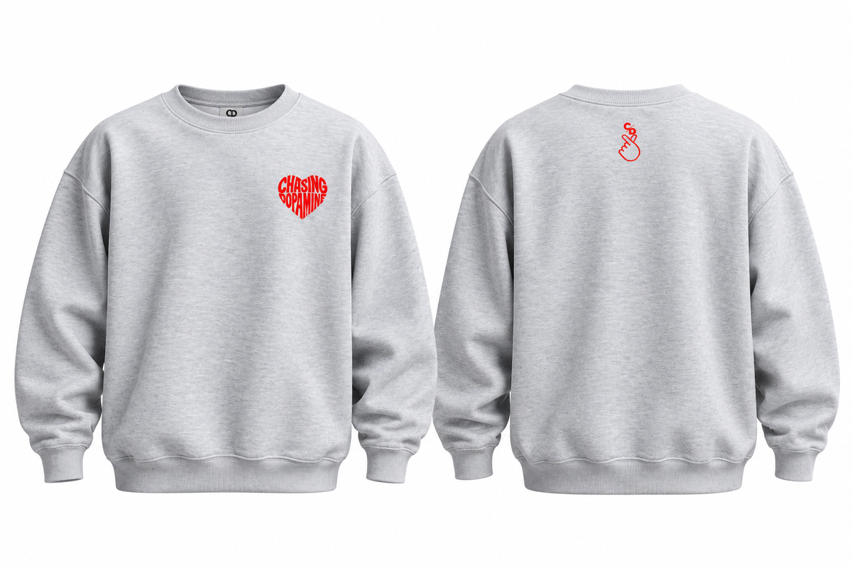 SUDADERA GRIS HEART