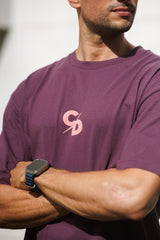 CAMISETA BASICA  OVER CD ROSA PALO