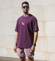 CAMISETA BASICA  OVER CD ROSA PALO